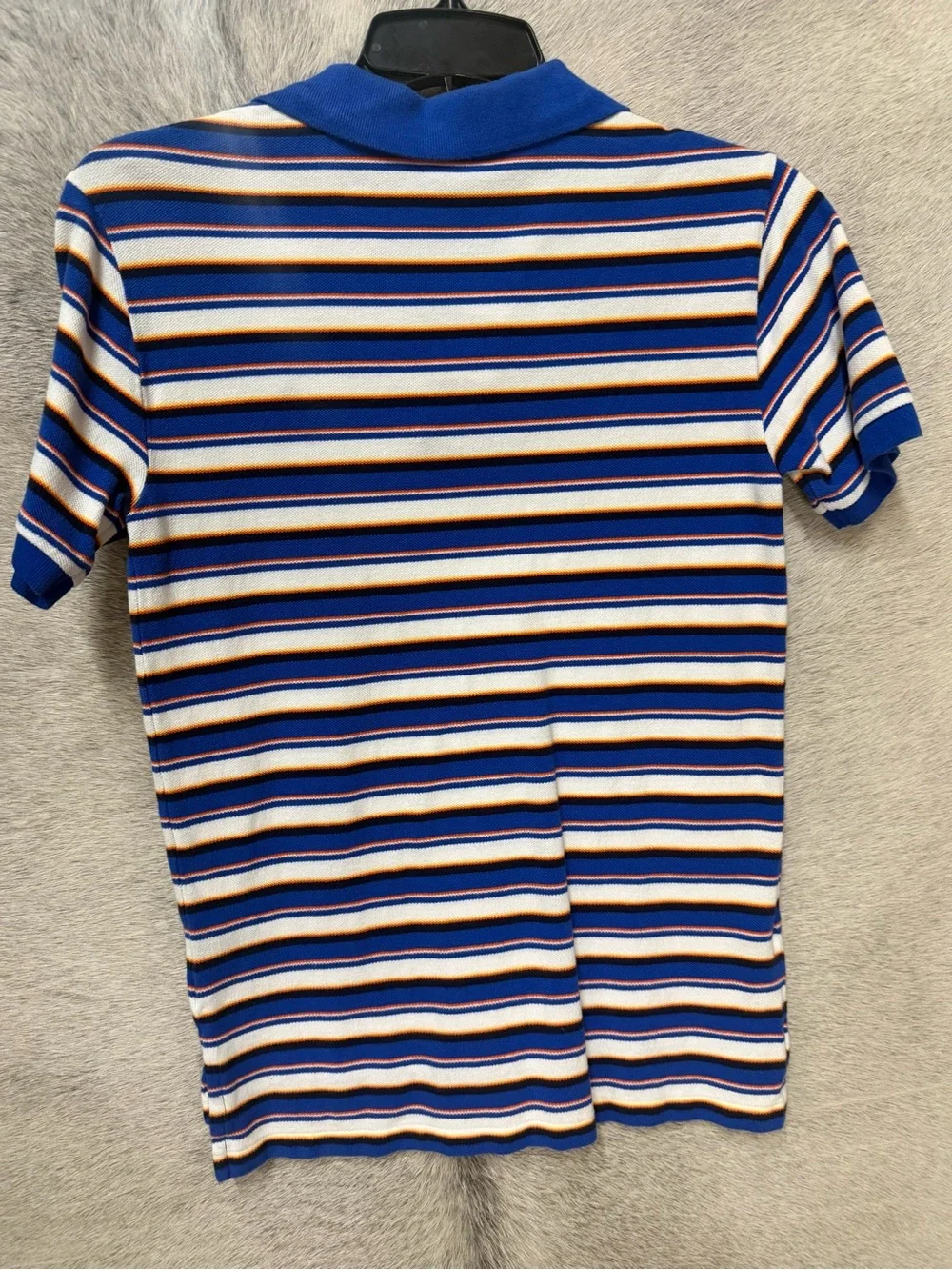 Ralph Lauren youth medium 10-12 Blue, White & Yellow Striped Polo shirt